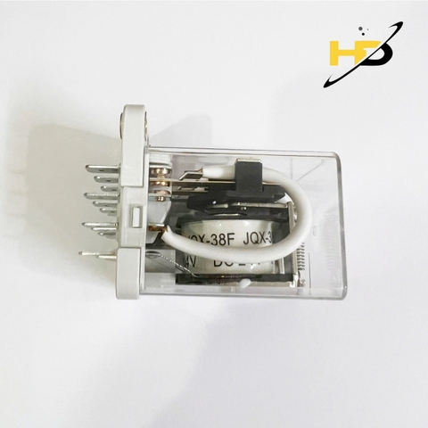 Relay Trung Gian QUANJI JQX-38F 40A 24VDC  11 Chân Dẹt Lớn