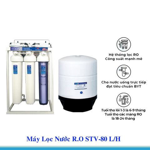 Máy Lọc Nước Công Suất Lớn Bán Công Nghiệp Công Nghệ RO STV KT-KB80LPH: Giải Pháp Hoàn Hảo Cho Nguồn Nước Sạch Tại Trường Học, Nhà Hàng, Bệnh Viện, và Nhà Máy