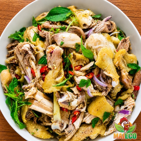 Gà Hấp Lá Chanh Xé Bóp