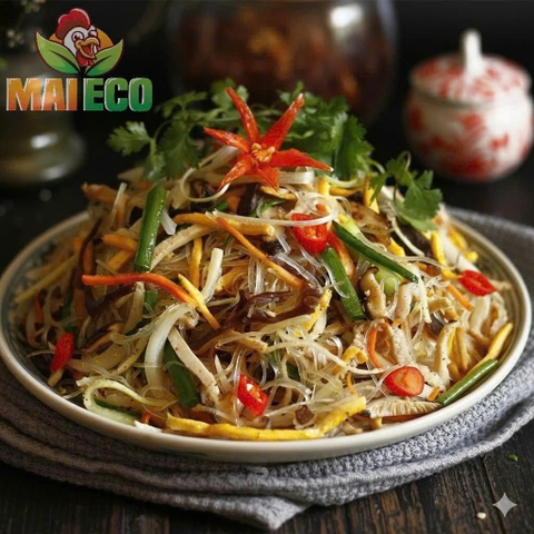 Miến Xào Tim Gan Mề