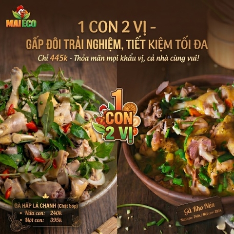 Combo 1 con 2 vị