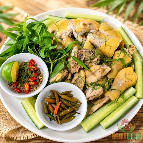 Gà Hấp Lá Chanh Chặt Miếng