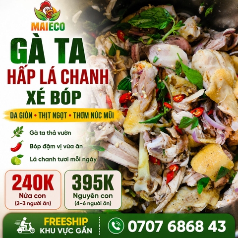 Gà Hấp Lá Chanh Xé Bóp