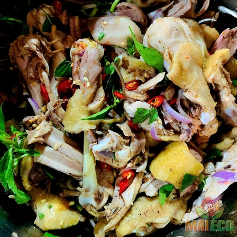 Gà Hấp Lá Chanh Xé Bóp