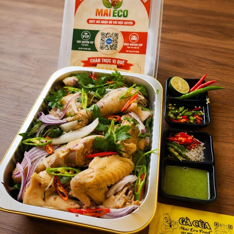Gà Hấp Lá Chanh Chặt Bóp