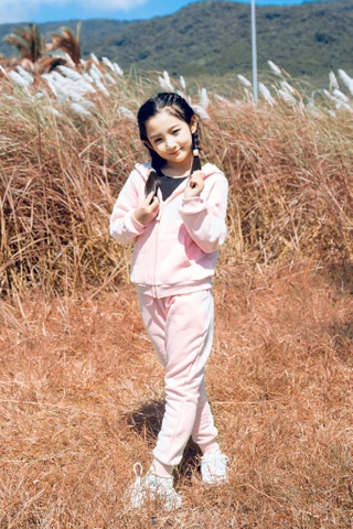 Bộ nỉ dây kéo hồng 2596