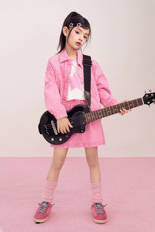 K4 - Áo khoác jean hồng - 3247