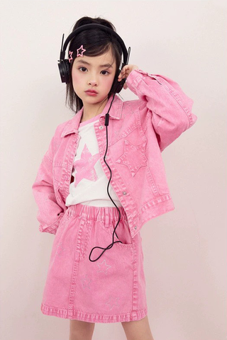 V9 - Chân váy jean hồng - 3248