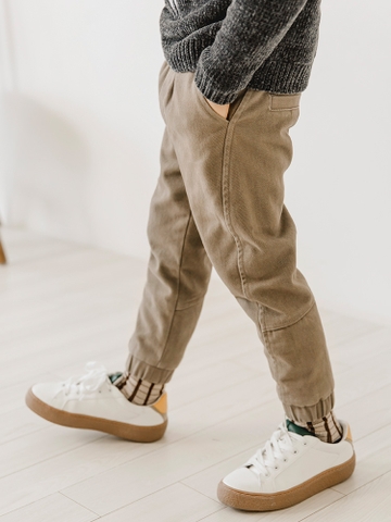 Q45 - Quần kaki bo gấu Nâu - 3260