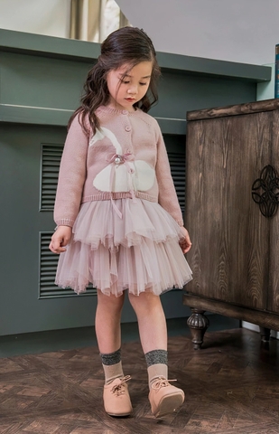 Set đầm và áo khoác thiên nga 2967