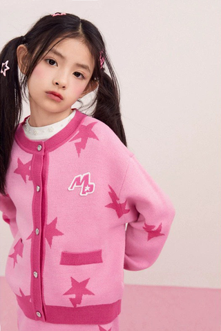 S11 - Set áo hồng và váy hồng in sao - 3246