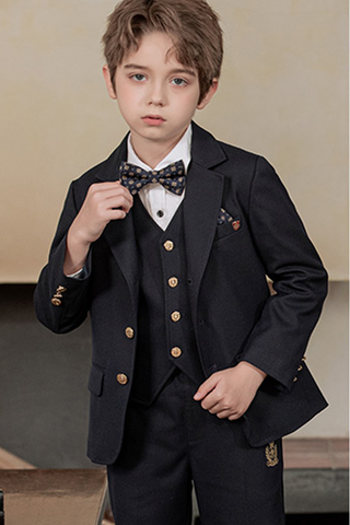 K22 - Áo khoác Vest bé trai màu xanh đen - 3283