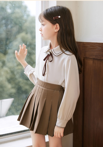 Chân váy xếp ly nâu 3107M