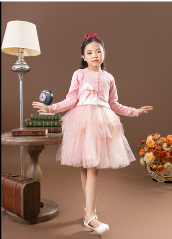 Set đầm và áo khoác thiên nga 2967