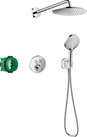 Sen Tắm Âm Tường Hansgrohe Raindance S Unterputz 240 1jet PowderRain mit ShowerSelect S chrom (27951000) – Đỉnh Cao Công Nghệ Tắm Từ Đức