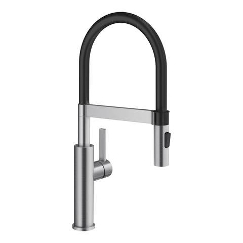 Vòi rử bát Blanco Sonea Kitchen Fitting – Pull-Out Spout, Swivelling Brushed Stainless Steel/Black