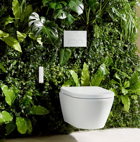 Combo bồn cầu điện tử Duravit SensoWash D-Neo 654000012004300 + két nước + mặt nhấn