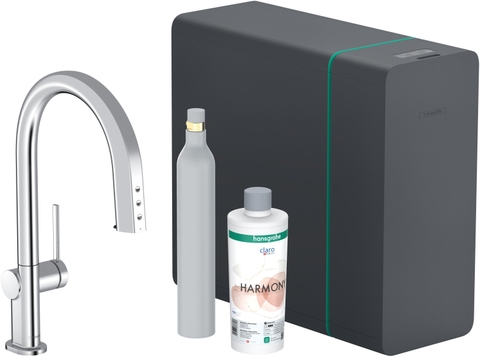 Hansgrohe Aqittura M91 SodaSystem 210 – Vòi rửa bếp tích hợp lọc và nước có ga cao cấpHansgrohe Aqittura M91 SodaSystem 210