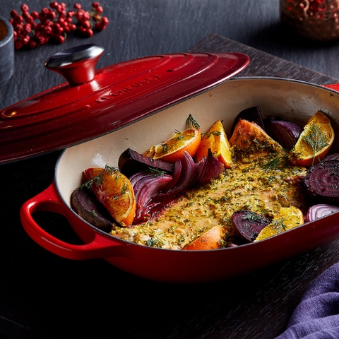 Nồi chảo oval Le Creuset Oblong Red 31cm