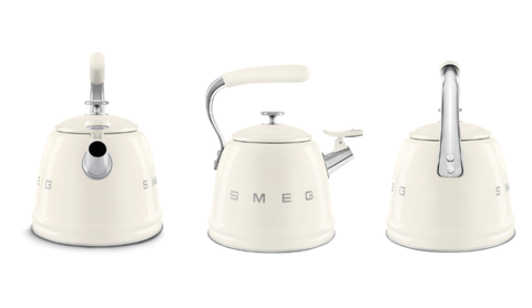 Ấm đun từ thổi sáo SMEG CKLW2001CR màu kem