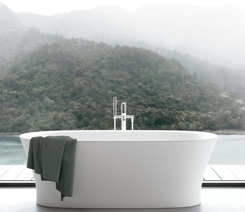 Bồn tắm Duravit Cape Cod đặt sàn 1855x885 lắp độc lập , xả tràn giữa, 2 tựa lưng 700330