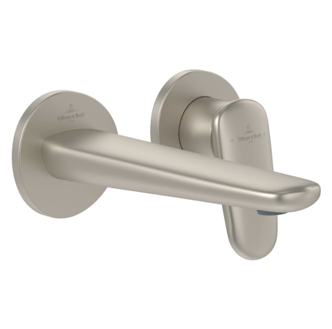 Vòi Lavabo Âm Tường Villeroy & Boch Antao Two-Hole Single-Lever Basin Mixer Tap, Brushed nickel matt