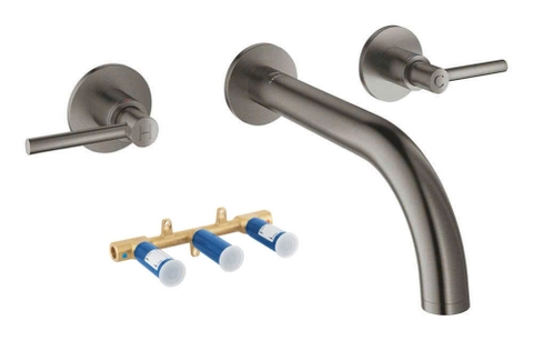 Vòi lavabo âm tường Grohe Atrio brushed warm sunset 20662DL0 và đế âm