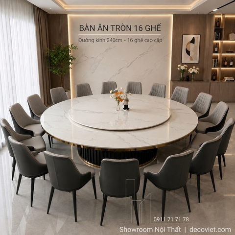 Bàn Ăn Tròn Cỡ Lớn 16 Người 2969S
