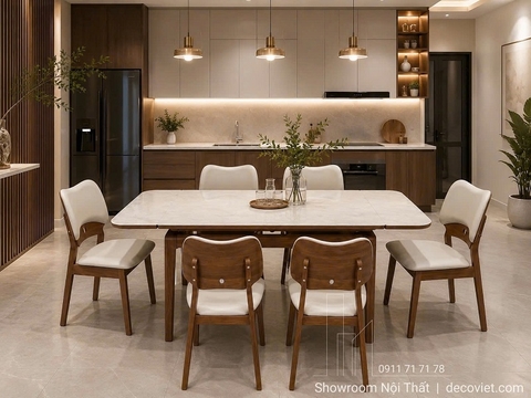 Bộ Bàn Ăn Kéo Dài 6 Ghế 2979S
