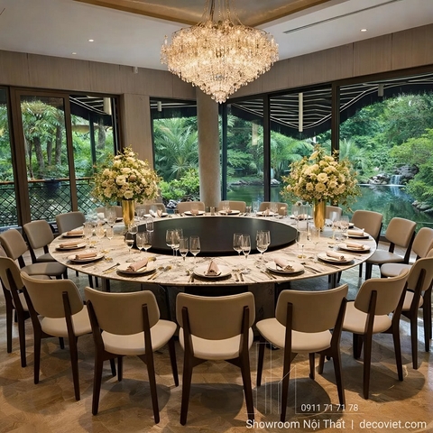 Bàn Ăn 20 Người Mặt Đá Cao Cấp 2906S