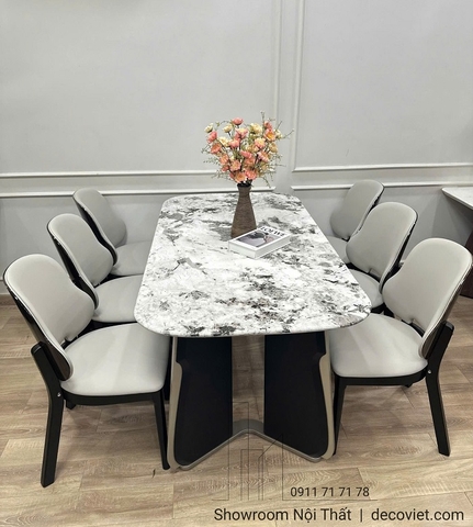Bộ Bàn Ăn Mặt Đá 6 Người 2587S