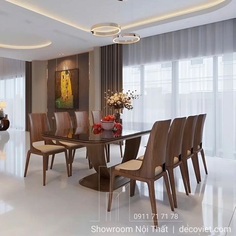 Bàn Ăn 8 Ghế Gỗ Tự Nhiên 2095S