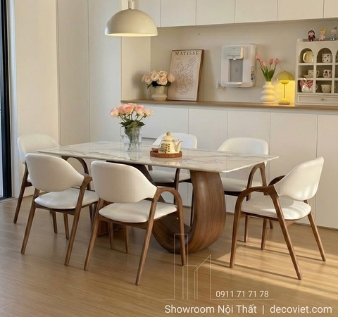 Bàn Ăn Chân Gỗ 6 Người 3022S