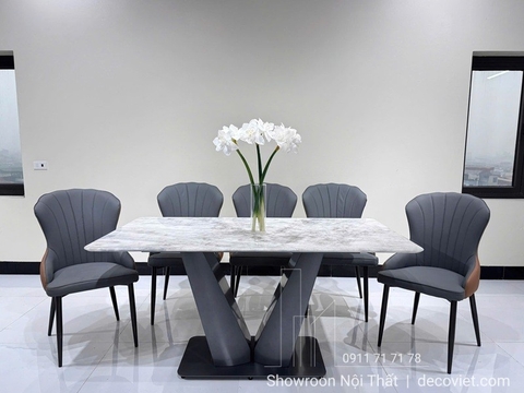 Bàn Ăn Mặt Đá 6 Ghế Hà Nội 2565S