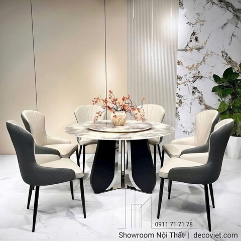 Bàn Ăn Tròn 6 Ghế Hiện Đại 2808S