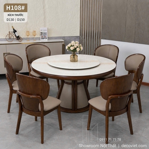 Bàn Ăn Tròn Gỗ 6 Người 3015S