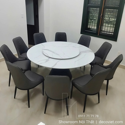 Bàn Ăn Tròn Xoay 10 Ghế 2904S