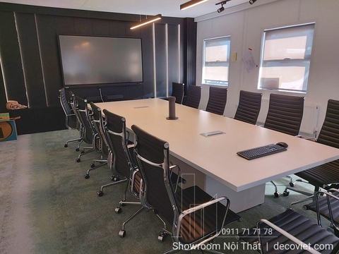 Bàn Họp Chân Gỗ 16 Ghế 3047S