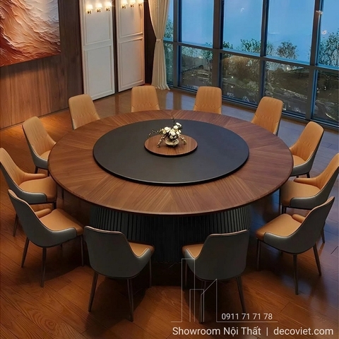 Bàn Tròn Gỗ Đẹp 12 Ghế 2858S