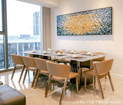 Bộ Bàn Ăn 10 Ghế Hiện Đại 2704S