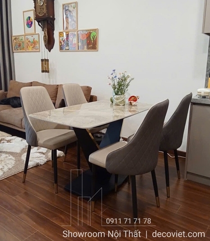 Bộ Bàn Ăn 4 Ghế Mặt Đá 2650S