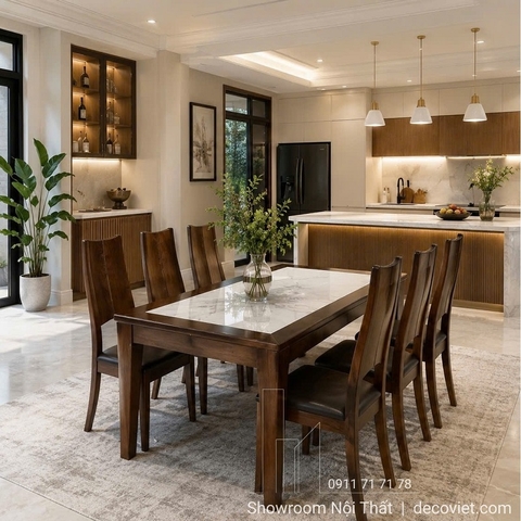 Bộ Bàn Ăn Gỗ 6 Ghế 3020S