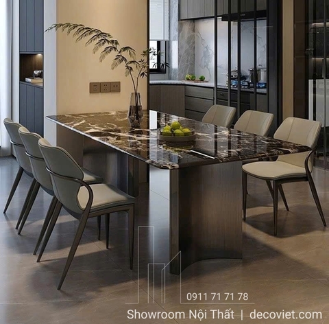 Bộ Bàn Ăn Mặt Đá 6 Ghế Nhập Khẩu 2502S