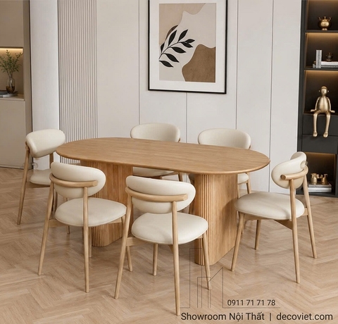 Bộ Bàn Ghế Ăn Gỗ 6 Người 3001S