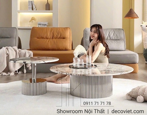 Bộ Đôi Bàn Trà Mặt Đá Đẹp 283S