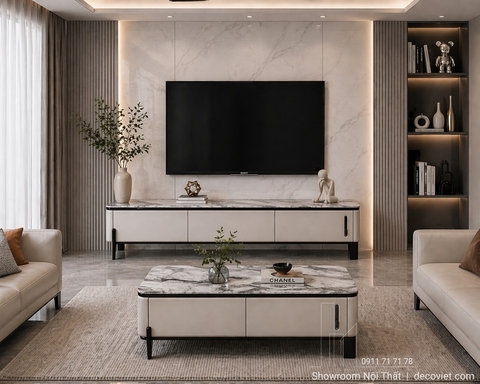 Combo Kệ Tivi Mặt Đá 114T