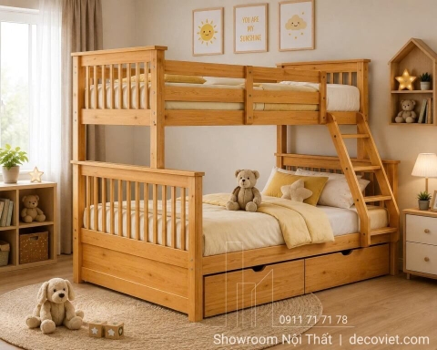 Giường Tầng Cho Bé 401T – Vàng
