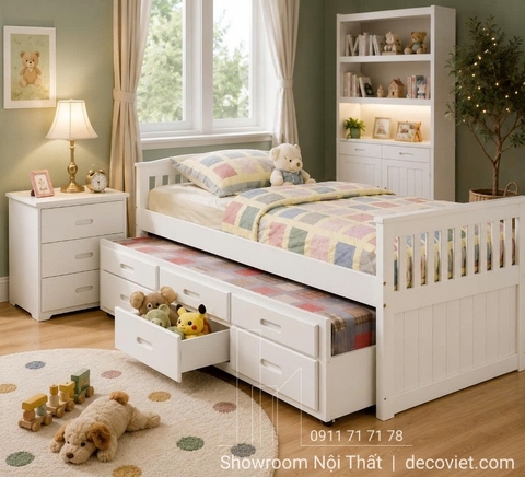 Giường Tầng 407T – Trắng