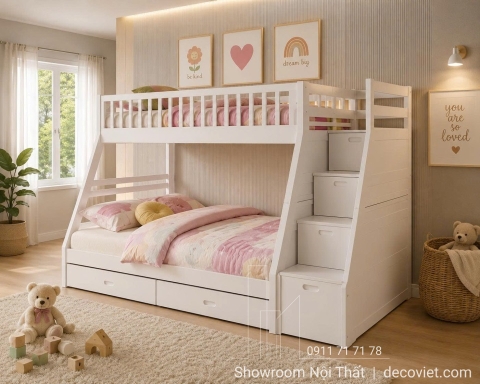 Giường Tầng 402T – Trắng