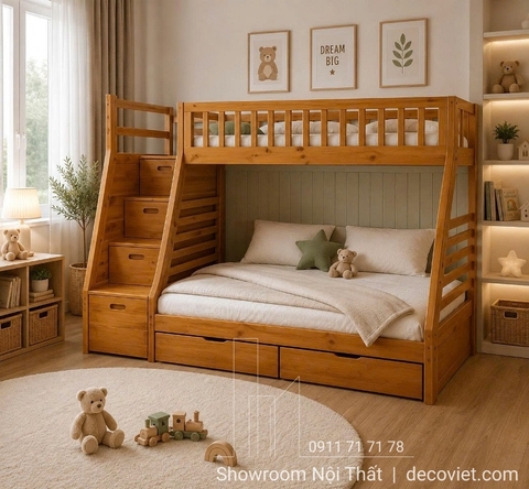 Giường Tầng Cho Bé 402T – Vàng